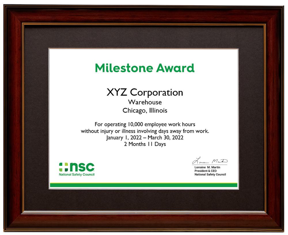 Milestone Certificate Award product image