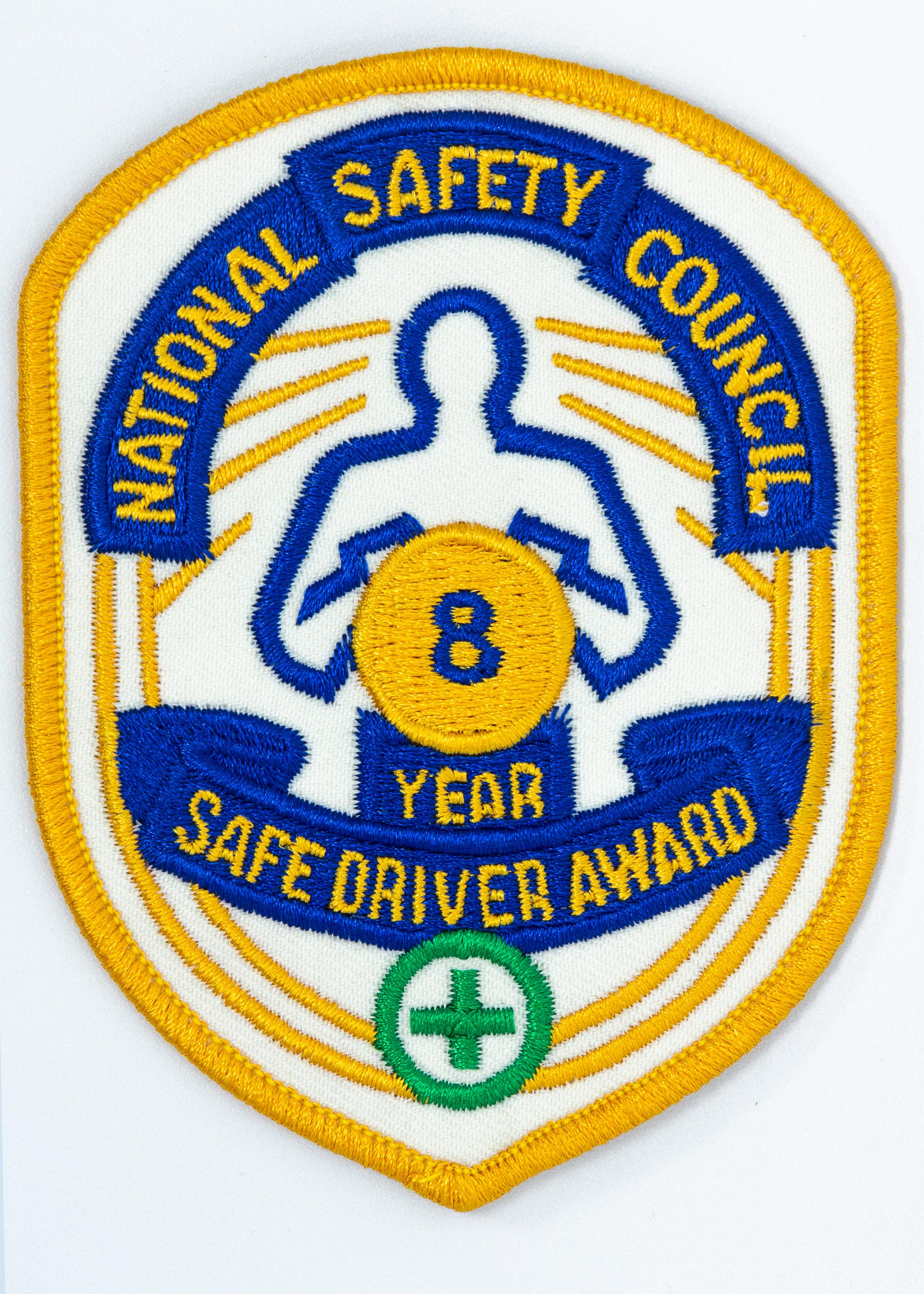 Safe Driver Award Arm Patch 8 Yr product image