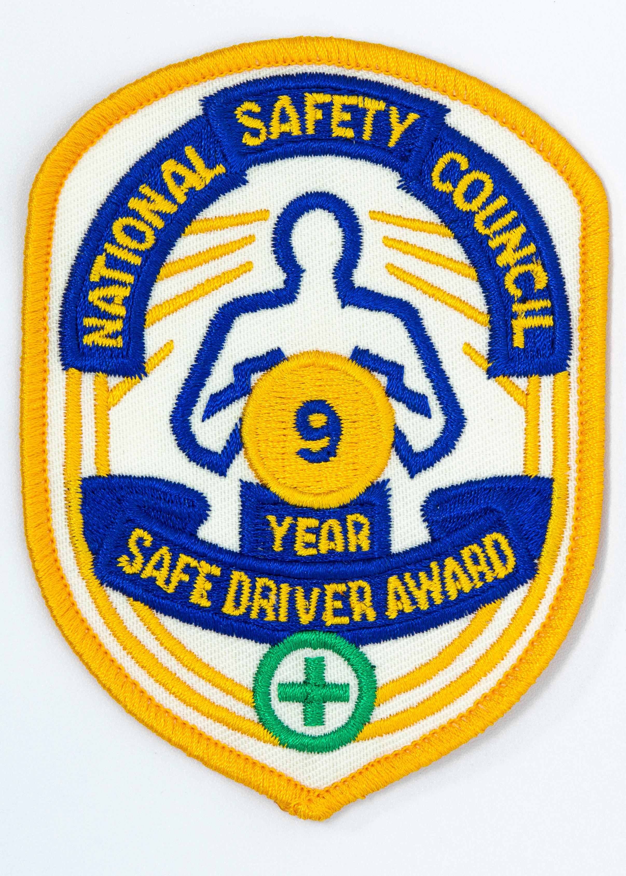 Safe Driver Award Arm Patch 9 Yr product image