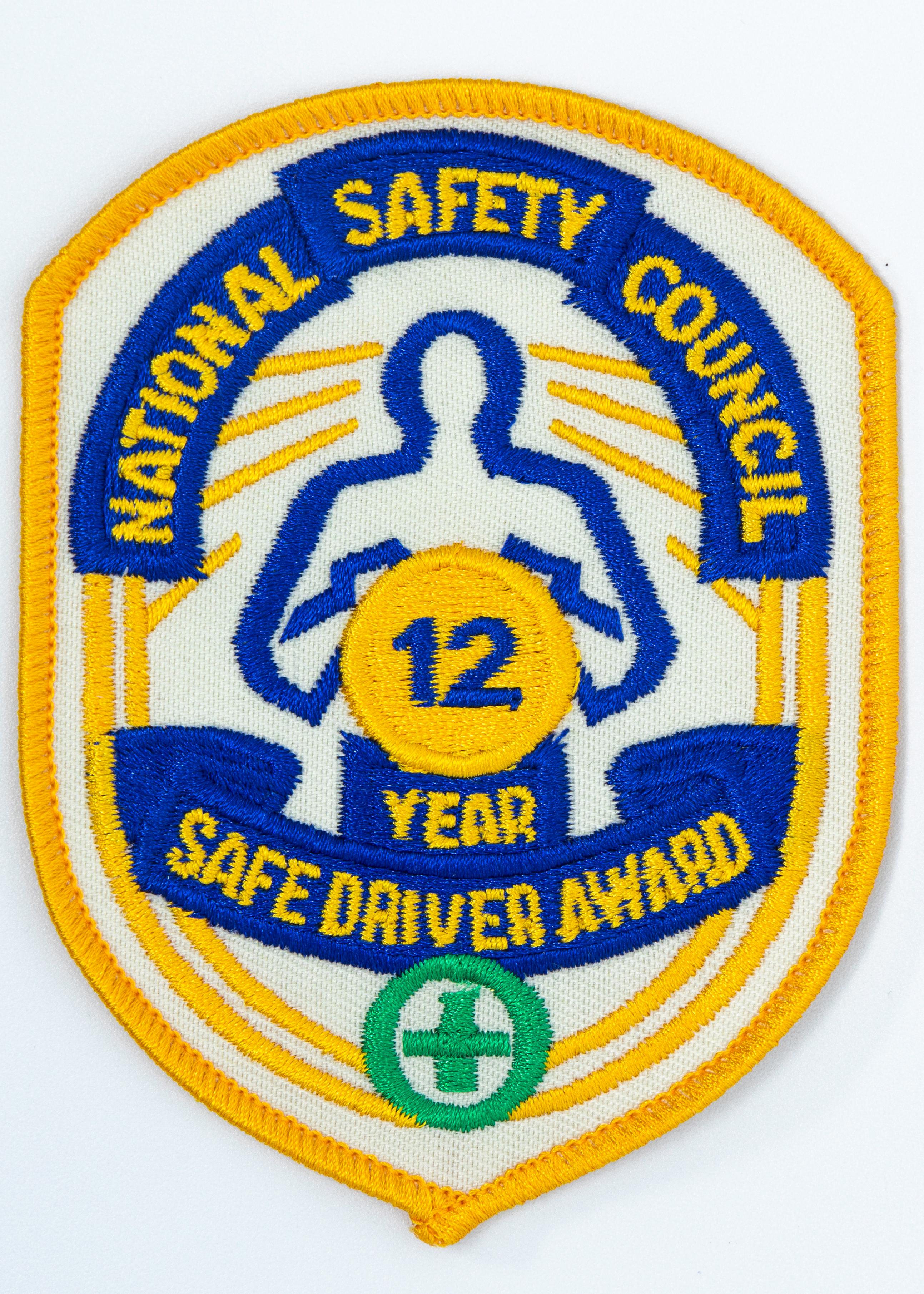 Safe Driver Award Arm Patch 12 Yr product image