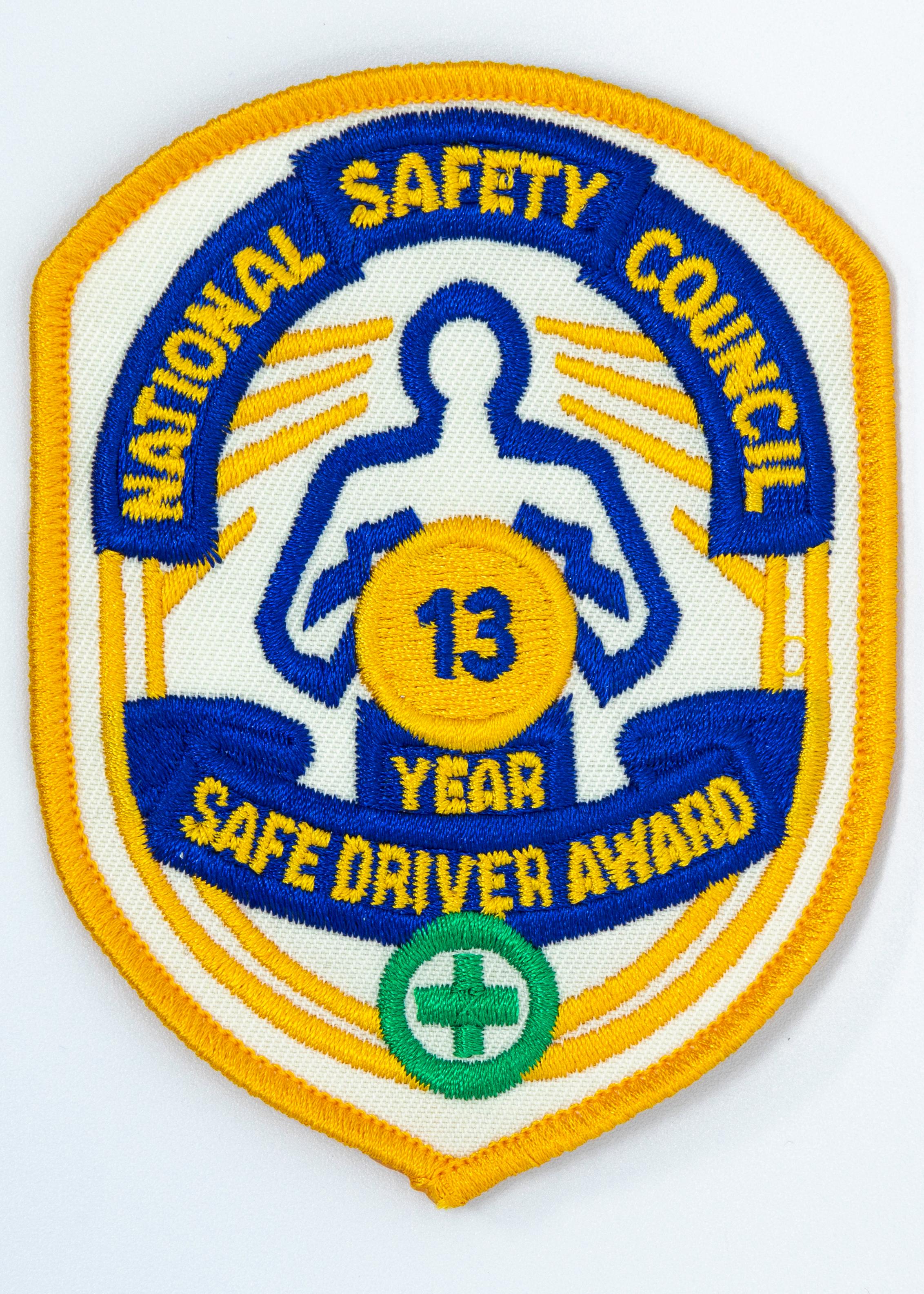 Safe Driver Award Arm Patch 13 Yr product image