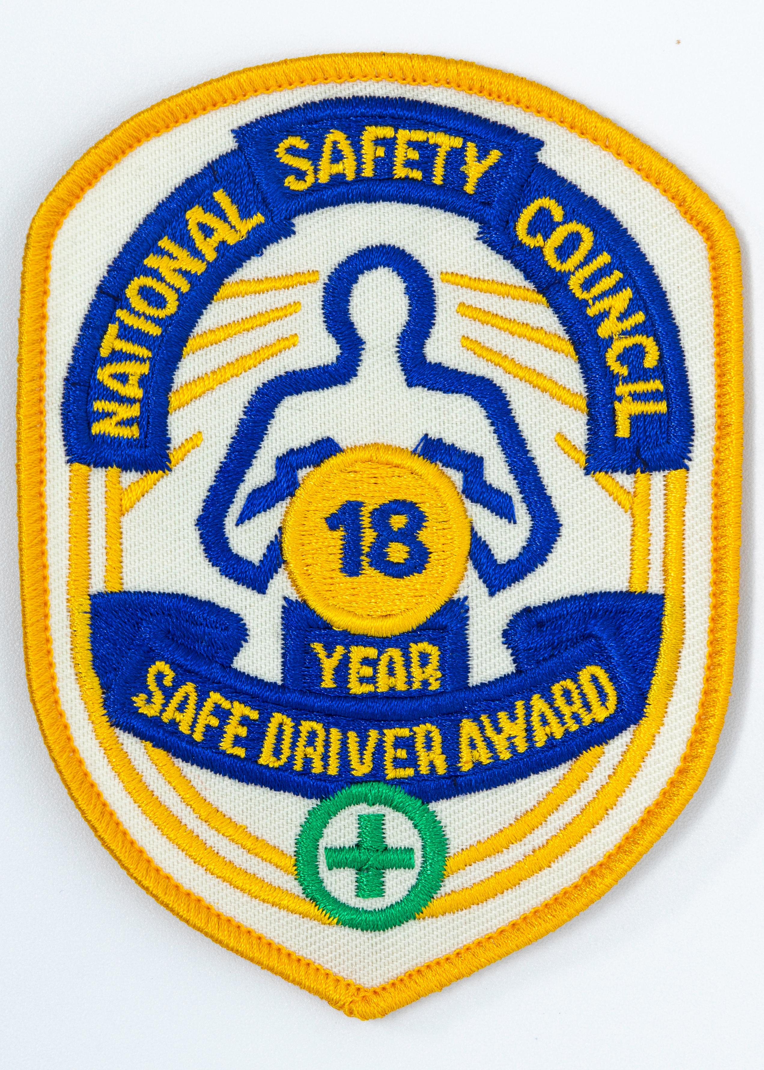 Safe Driver Award Arm Patch 18 Yr product image