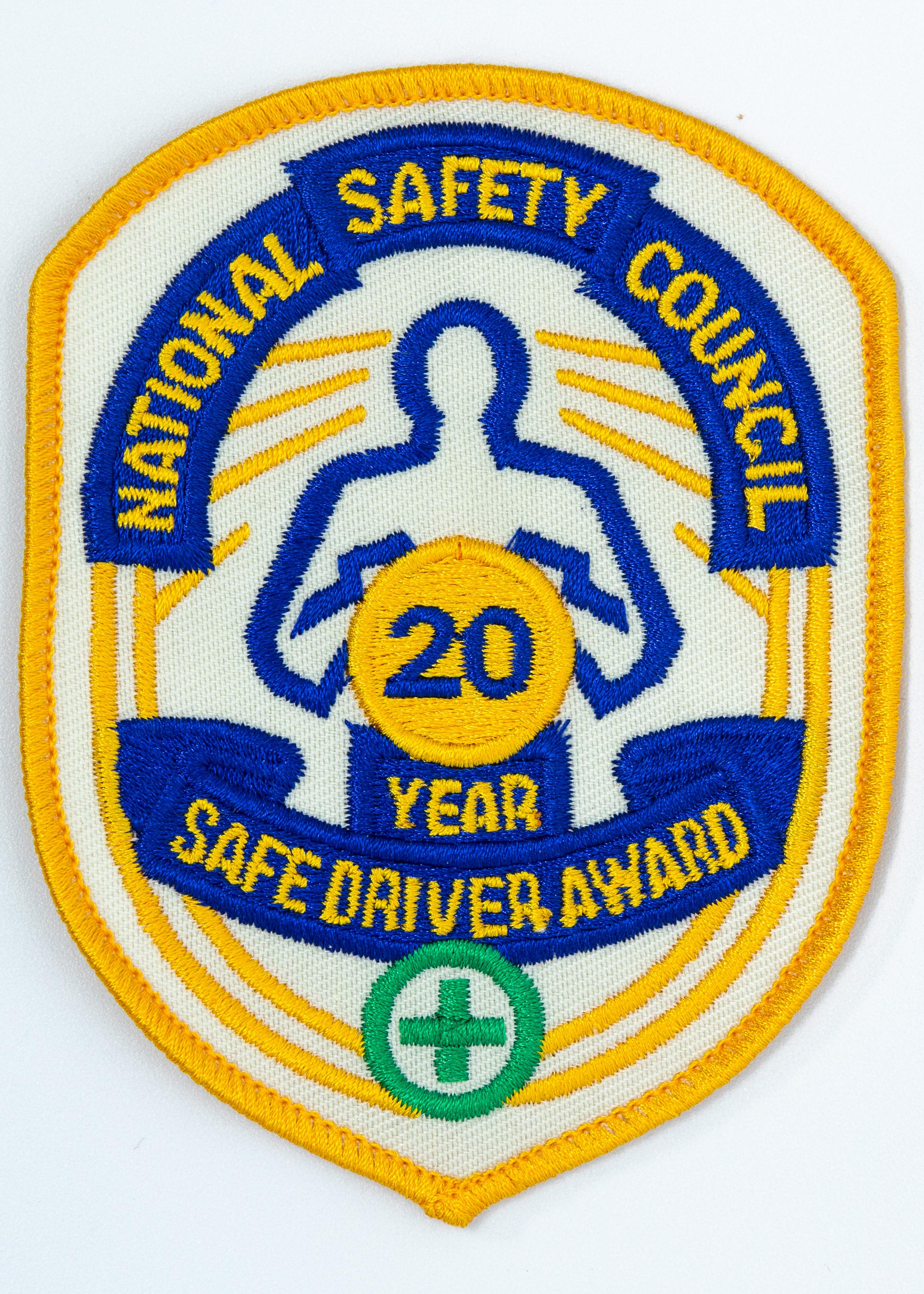 Safe Driver Award Arm Patch 20 Yr product image