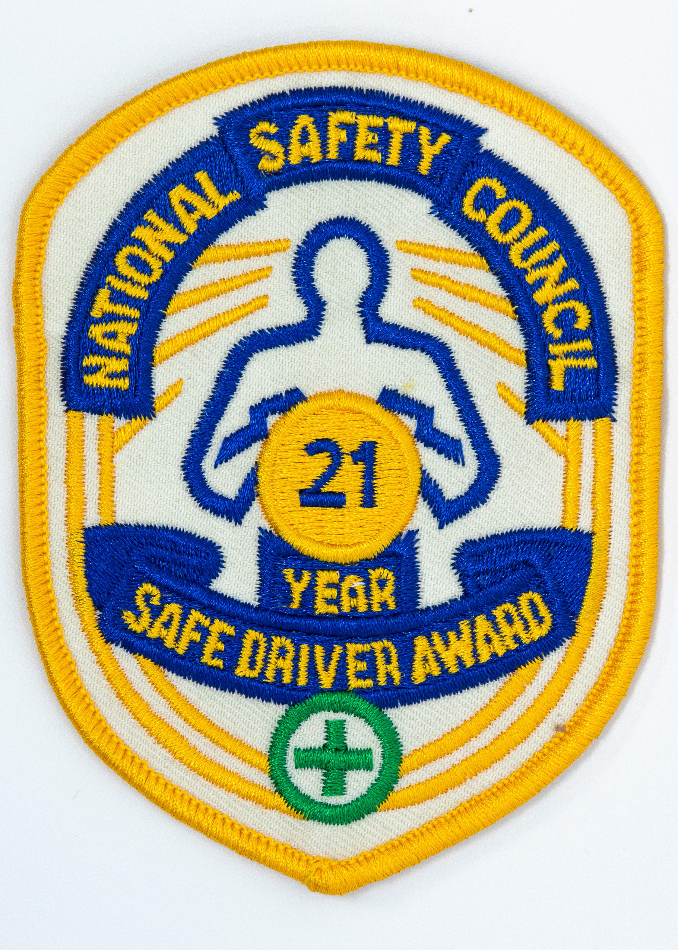 Safe Driver Award Arm Patch 21 Yr product image
