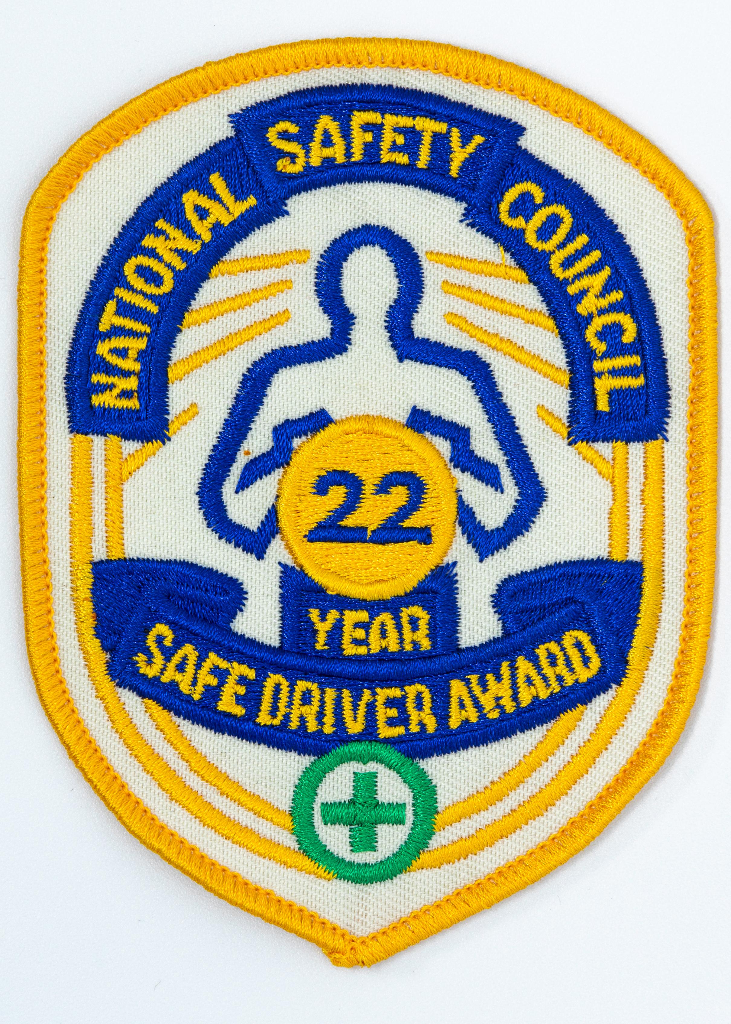 Safe Driver Award Arm Patch 22 Yr product image