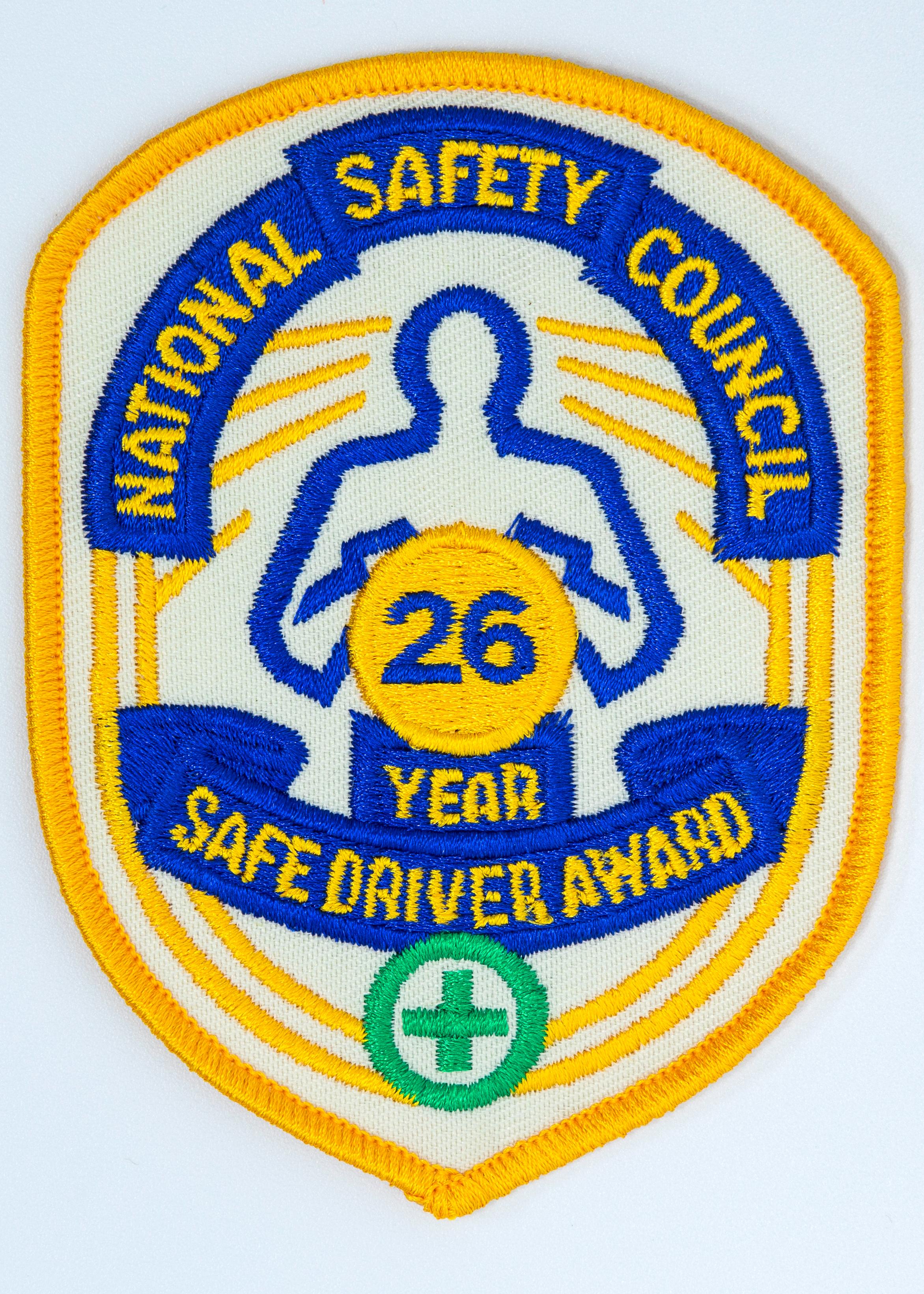 Safe Driver Award Arm Patch 26 Yr product image