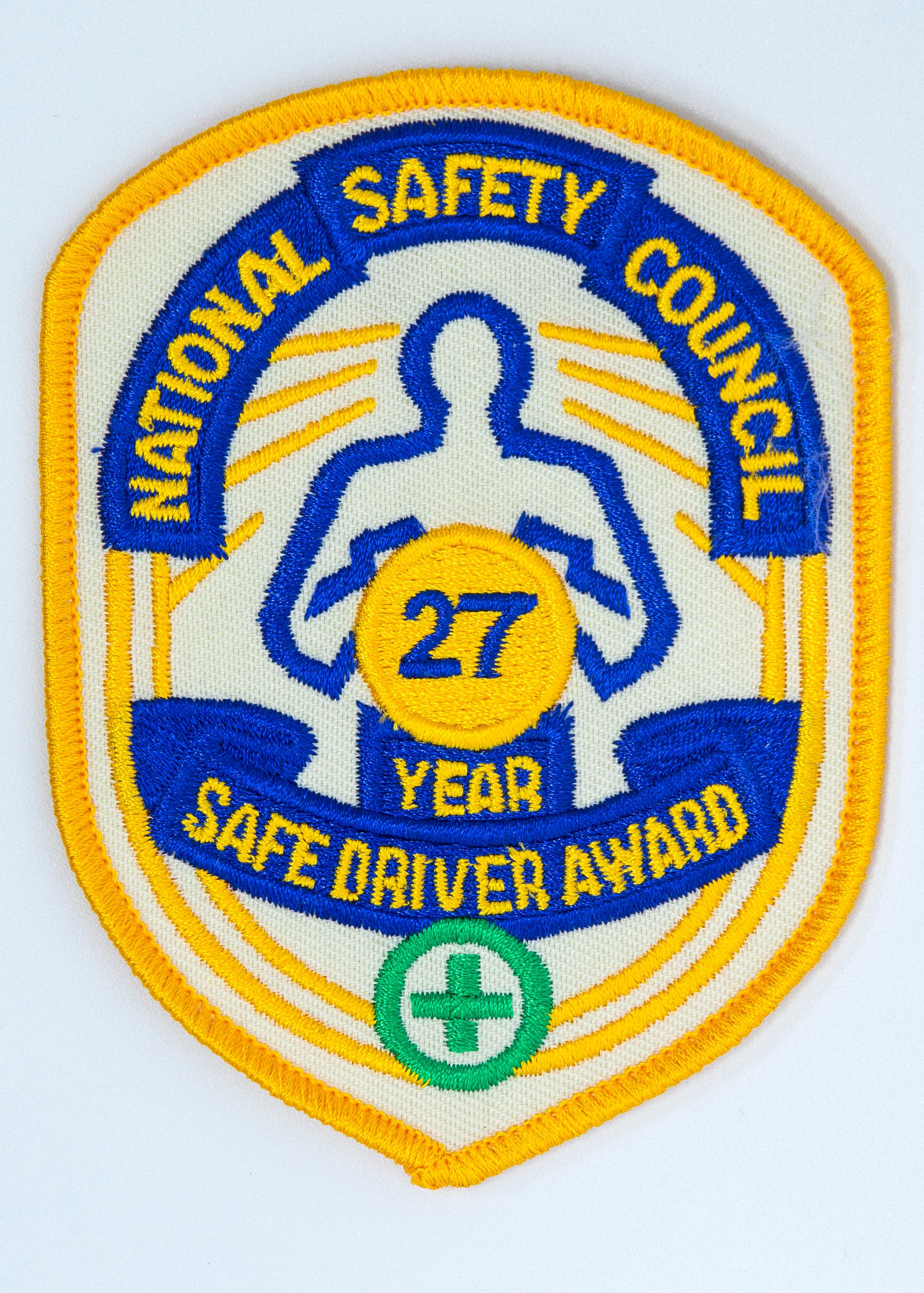 Safe Driver Award Arm Patch 27 Yr product image