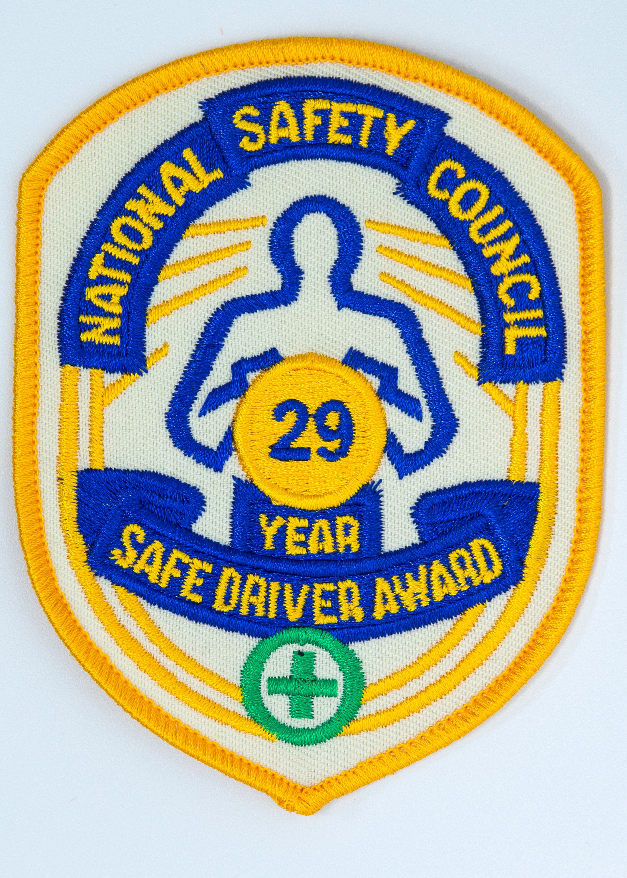 Safe Driver Award Arm Patch 29 Yr product image
