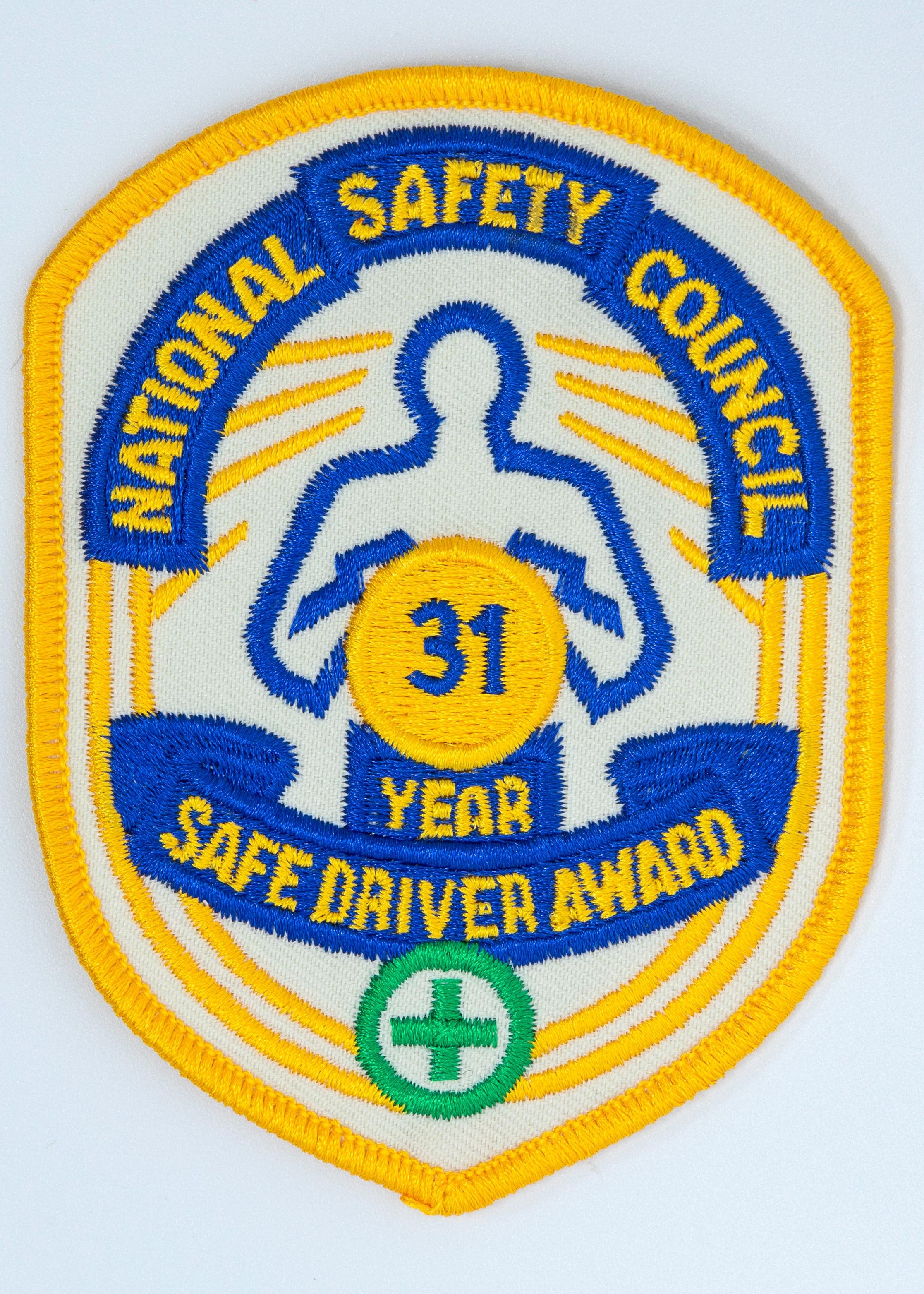 Safe Driver Award Arm Patch 31 Yr product image