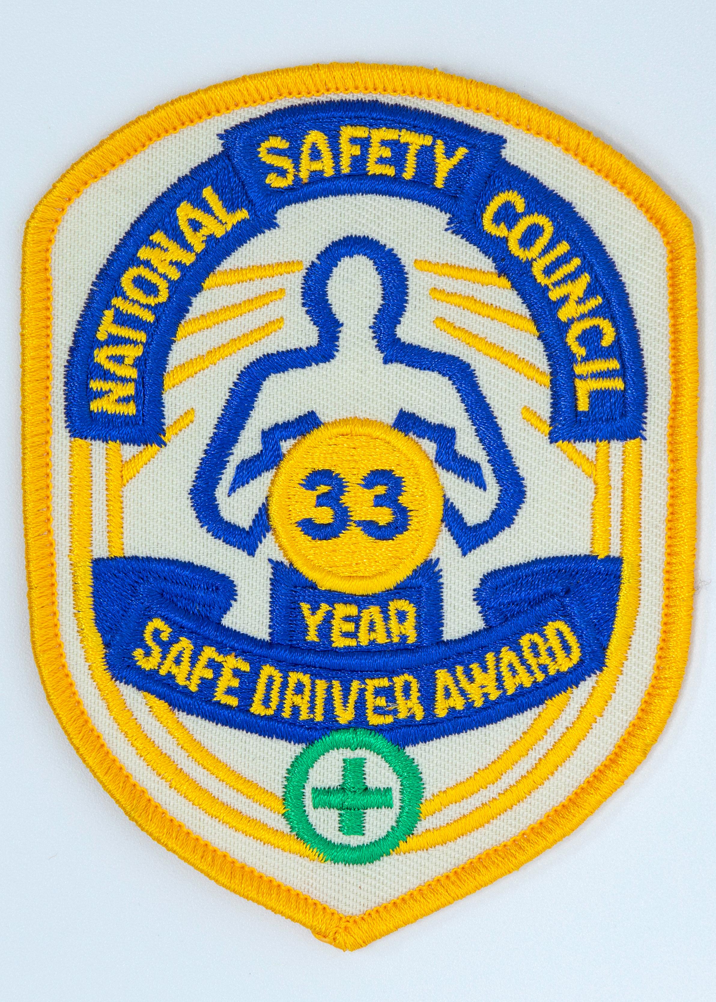 Safe Driver Award Arm Patch 33 Yr product image