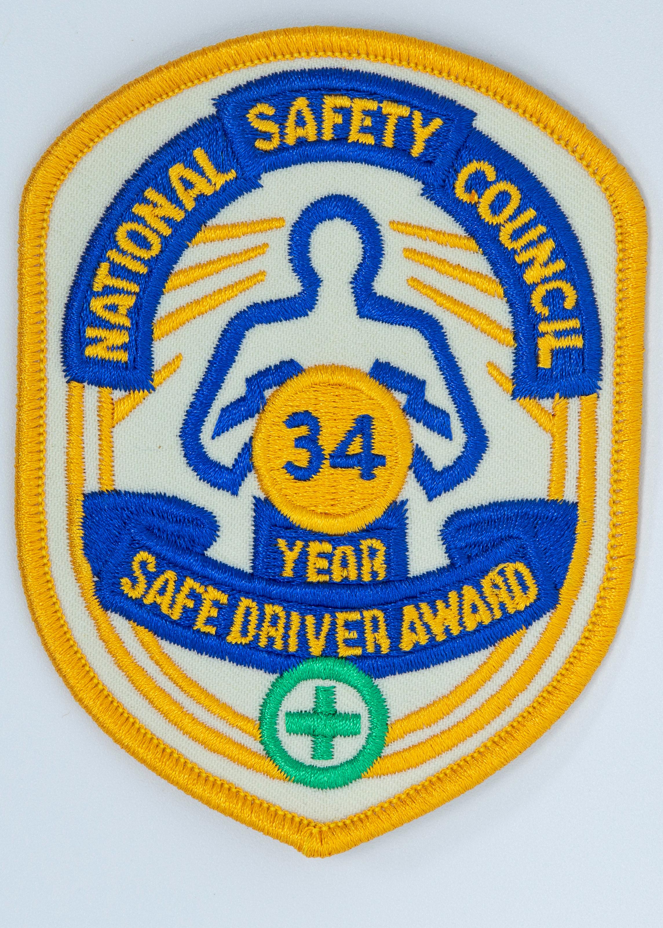Safe Driver Award Arm Patch 34 Yr product image