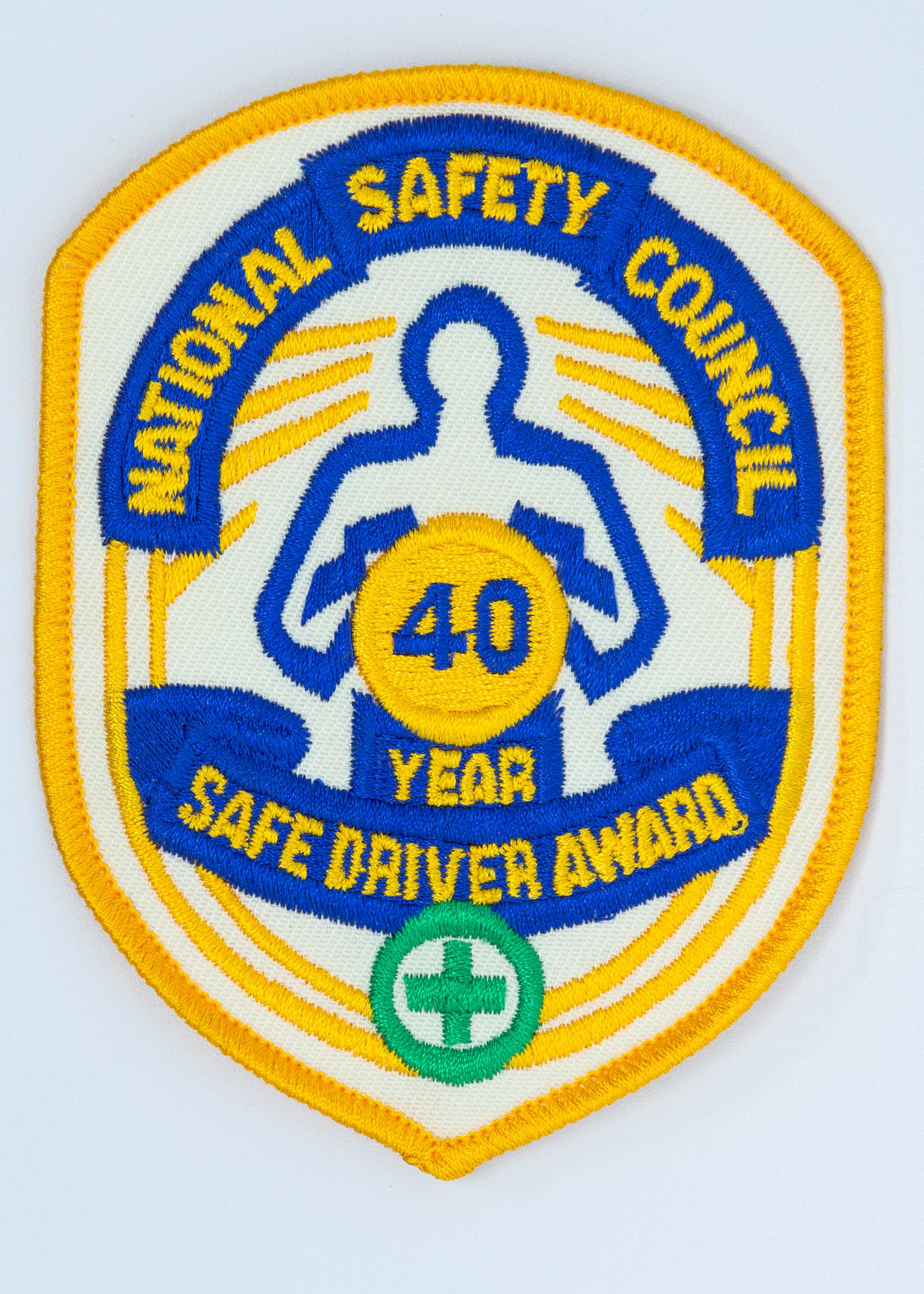 Safe Driver Award Arm Patch 40 Yr product image
