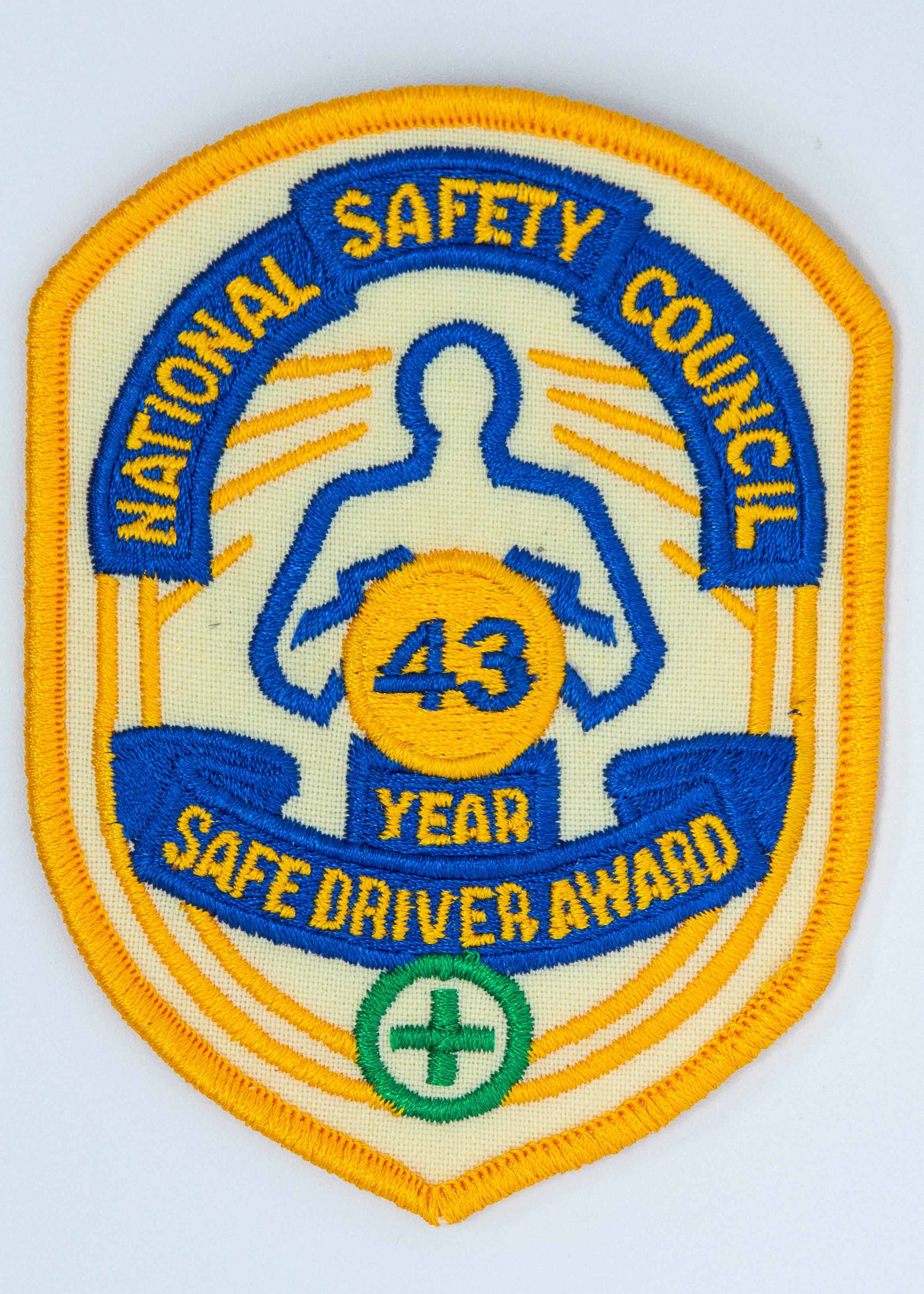 Safe Driver Award Arm Patch 43 Yr product image