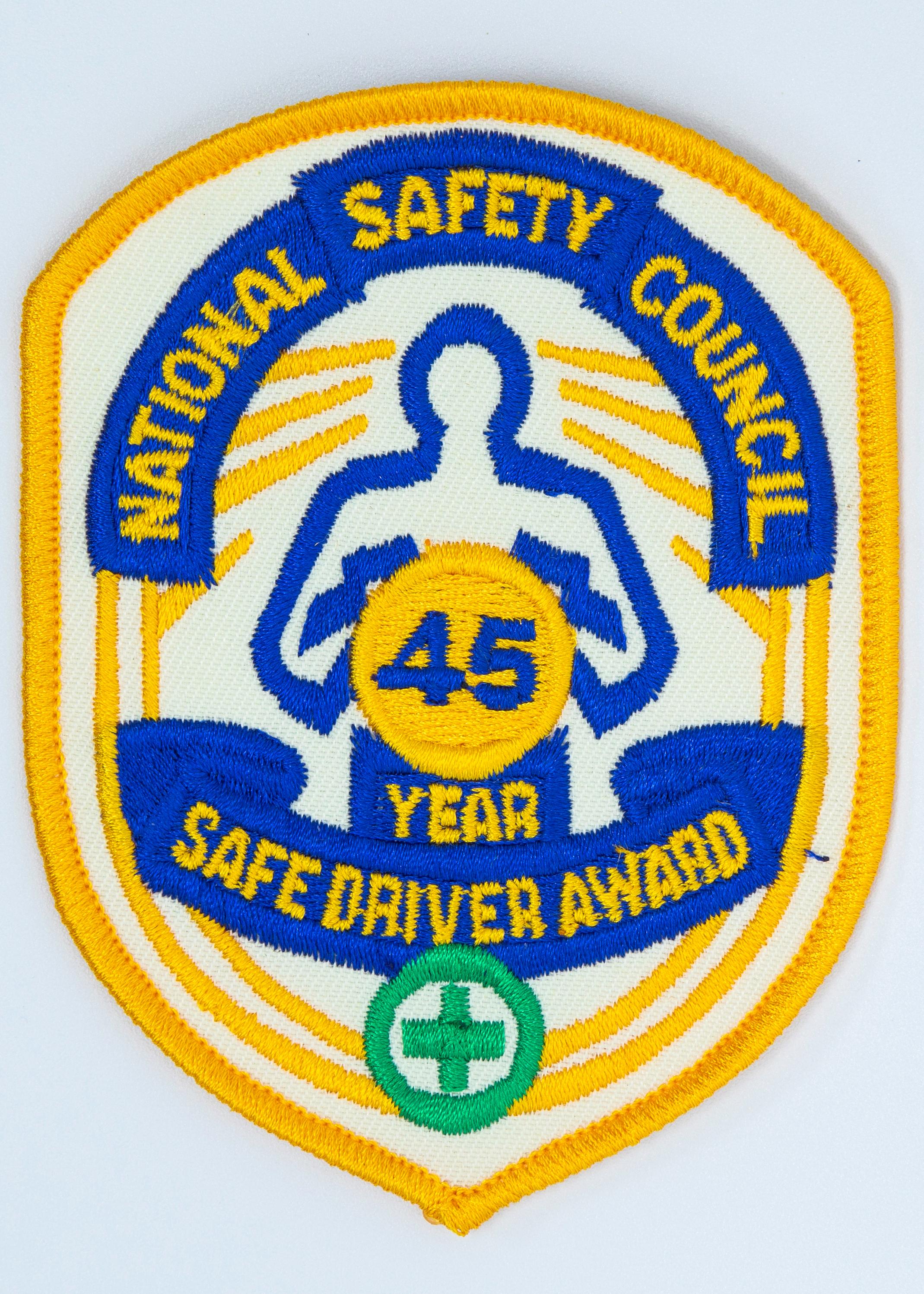 Safe Driver Award Arm Patch 45 Yr product image
