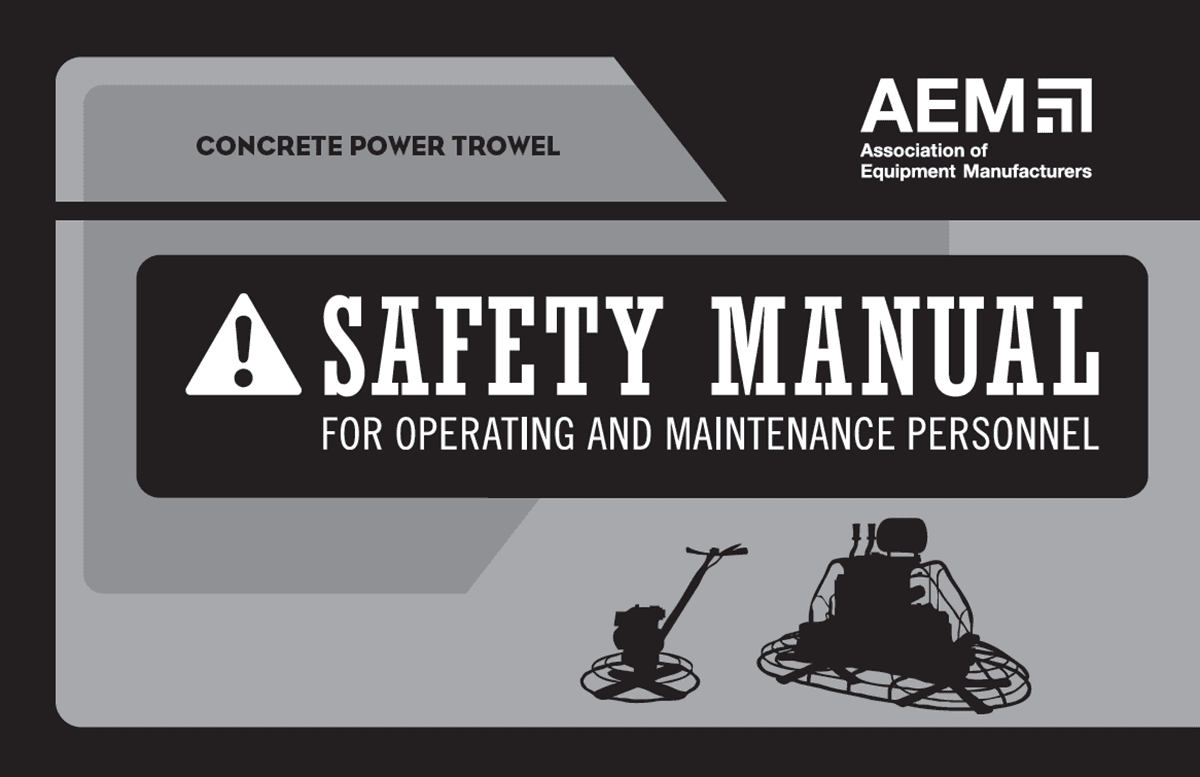 Concrete Power Trowel Safety Manual product image
